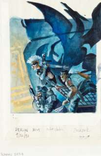 John Zeleznik Shadowrun: Dragon Hunt RPG Preliminary Cover Original Art (FASA, 1991).
