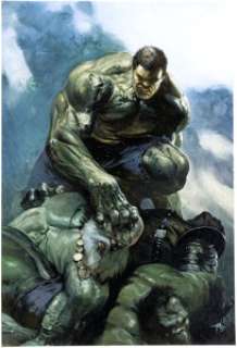 Gabriele Dell‘Otto Secret Wars #7 Hulk Variant Cover Original Art (Marvel, 2016).
