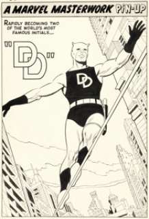 Wally Wood Daredevil #5 Pin-Up Illustration Original Art (Marvel, 1964).