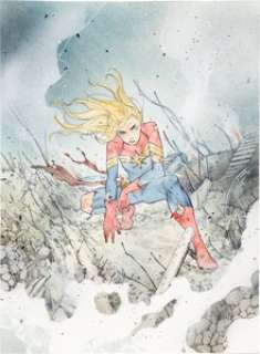 Peach Momoko Captain Marvel: The End #1 Variant Cover Original Art (Marvel, 2020).
