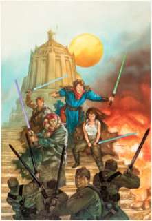 Dave Dorman Star Wars: Tales of the Jedi - The Freedon Nadd Uprising Cover Painting Original Art (Dark Horse, 1997).