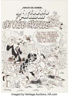 Francisco Ibanez Magos del Humor #73 Cover Original Art (Ediciones B, 1997).
