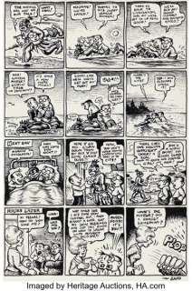 Robert Crumb Yellow Dog #v2#2 (13/14) "Ups and Downs" Chuck and Bob Story Page 5 Original Art (Print Mint, 1969). | Heritage