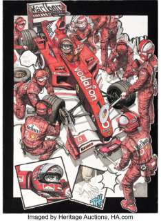 Kim Jung Gi Weekly Young Jump "Funny Funny" Racing Story Page Original Art (Seoul Munhwasa, c. 2002-03).