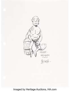 Hellboy (Columbia, 2004), Mike Mignola - Baby Hellboy Concept Sketch Original Art (2002). | Heritage