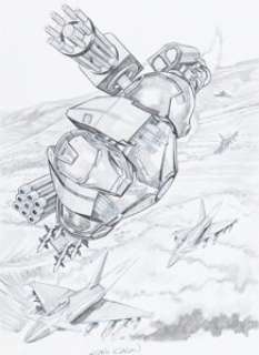 2022 Fleer Ultra Marvel Avengers #84 War Machine - Original Trading Card Artwork by Caio Cacau | Heritage