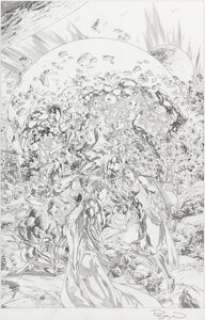 Fernando Pasarin Justice League #4 Cover Original Art (DC, 2016).