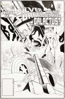 Ron Wagner and Michael Kraiger What If...? #70 Silver Surfer and Galactus Cover Original Art (Marvel, 1995).