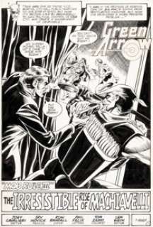 Irv Novick and Ron Randall Detective Comics #525 Green Arrow Splash Page 1 Original Art (DC, 1983).