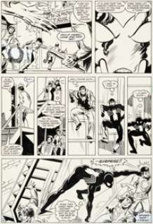 Greg LaRocque and Mike Esposito Marvel Team-Up #144 Symbiote Suit Spider-Man Story Page 8 Original Art (Marvel, 1984).