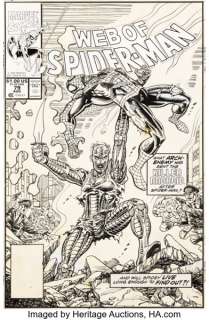 Alex Saviuk Web of Spider-Man #79 Cover Original Art (Marvel, 1991). | Heritage