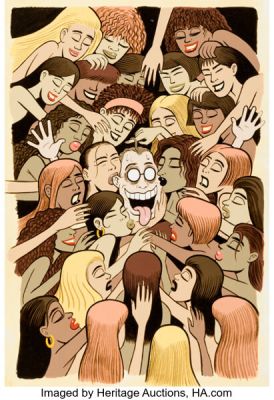 Joe Matt Peepshow #6 Cover Painting Original Art (Drawn & Quarterly, 1994).