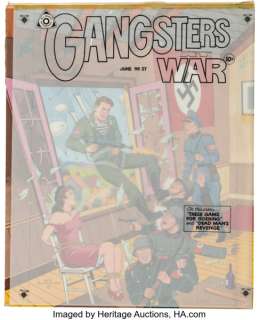 Alex Schomburg Gangsters At War #27 Cover Original Art (Offspring Press, 1988). | Heritage