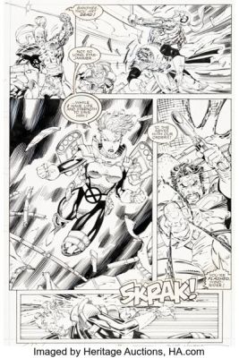 Jim Lee and Scott Williams The Uncanny X-Men #277 Starjammers Story Page 8 Original Art (Marvel, 1991). | Heritage