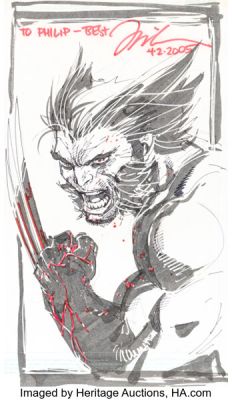 Jim Lee - Wolverine Illustration Original Art (2005). | Heritage