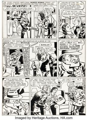 H. G. Peter (attributed) Sensation Comics #76 Unpublished Story Page 2 Original Art (DC, 1948).