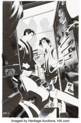 Simone Di Meo Batman and Robin #5 Cover Original Art (DC, 2024).
