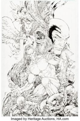Ed Benes The Darkness #1 Variant Cover Original Art (Image, 2025).
