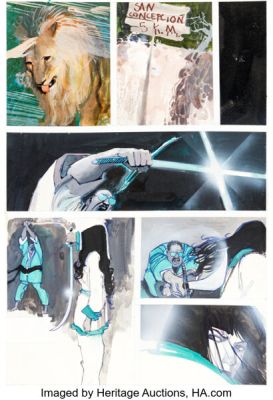 Bill Sienkiewicz Elektra: Assassin #2 Story Page 7 Original Art (Marvel/Epic, 1986). | Heritage