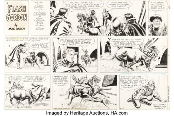 Mac Raboy Flash Gordon Sunday Comic Strip Original Art dated 4-11-65 (King Features Syndicate, 1965). | Heritage