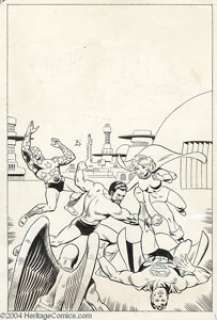 Wally Wood - All-Star Comics #65 Cover Original Art (DC, 1977). Wally Wood drew very few pages showcasing Superman, - | Heritage