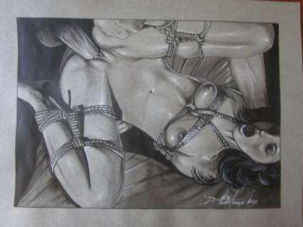 David Ducarteron | David Ducarteron - original illustration "Attachee et Prise" - Page volante - Exemplaire unique | Catawiki