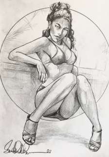 Renato Ramon Scorda | Renato Ramon Scorda - “Camille” - illustrazione a matita | Catawiki