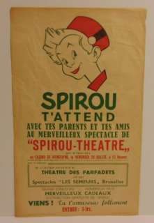 Jijé - Affiche - Spirou t’attend au merveilleux spectacle de "Spirou Théâtre" - (1944) | Catawiki