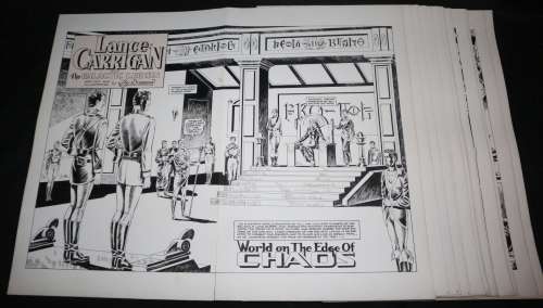 Jay Disbrow - Lance Carrigan of the Galactic Legion ‘World on the Edge of Chaos‘ Complete 22 Page Story - La - Done in the 1940S Style - 1980S Signed