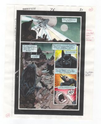 DC BATMAN Shadow of the Bat #76 pg 21 Production Color Guide Original Comic Art | Neat Stuff Vault