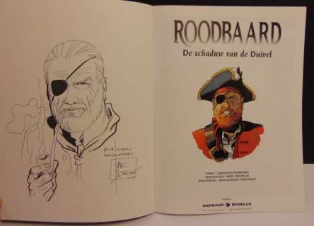 Bourgne, Marc (Mab) | Roodbaard 31 - De schaduw van de Duivel - Originele tekening (Dedicase) - (1999) | Catawiki