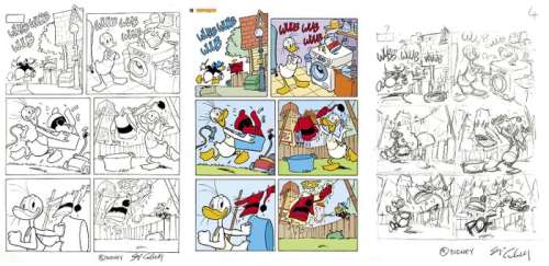 Topolino I TL 3479-3 - Paperino e la bacchetta magica - inked page 8 + sketch page - (2021) | Catawiki