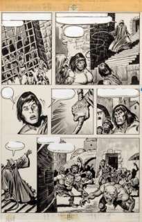 Buscema John Et Chan E | Â«Savage SwordÂ». Planche Ã  l’encre de Chine et lavis | Tessier Sarrou