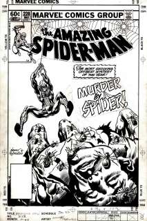 Joe Rubinstein, Mike Nasser - amazing spider-man #228 cover (murder by spider) - 1982