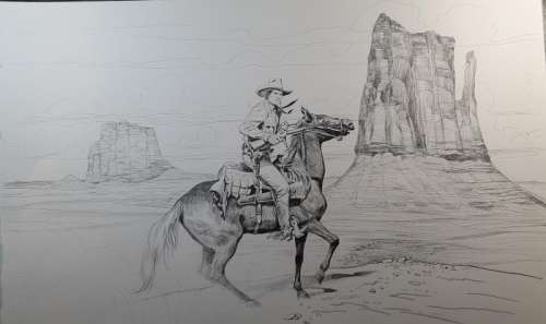 Zuccheri, Laura - 1 Original drawing - Tex - The end of the road - 2023 | Catawiki