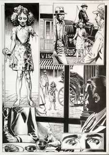 Daniele Bigliardo - Original page for Il Commissario Ricciardi. Cm. 29,5x41. Ink. Mint