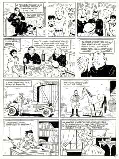 Michel Constant - Lot 285 - Mauro Caldi, La guerre des familles, planche originale à l’encre de chine.