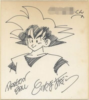 Akira Toriyama’s Hand-Drawn Shikishi "Dragon Ball" Son Goku | Mandarake (Big Web)
