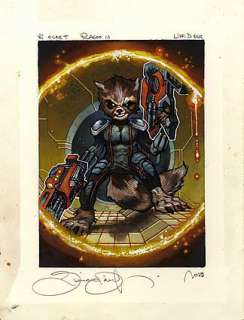 S BIANCHI MARVEL MASTERPIECES ROCKET RACCOON Trading Card Art