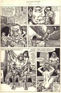 Ernie Chan, Gary Kwapisz - Savage Sword of Conan #108 P.11 - Nude Woman with Conan - 1985