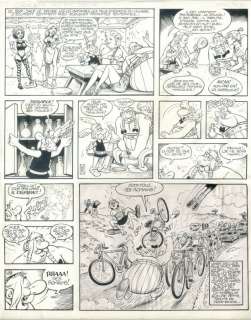 Voss, Alain - 1 Planche originale + mise en couleur originale - Parodies - Obélix au XXe siècle - 1984 | Catawiki