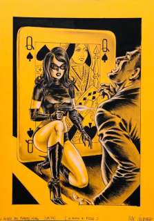 Nik Guerra - 1 Original colour page - Il Giallo del fumetto Nero - “La donna di picche” tavola n.28 - 2023 | Catawiki