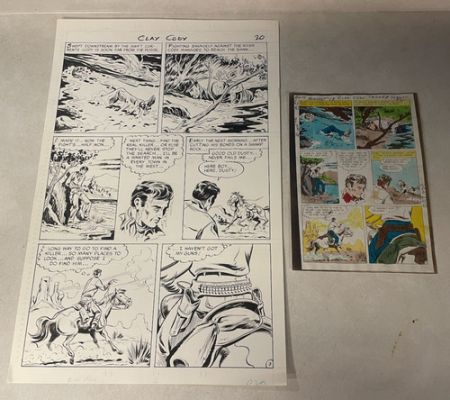CLAY CODY GUNSLINGER #1 original art ESCAPE POSSE SEARCH FOR KILLER 1957 WESTERN | eBay US (Buy It Now)