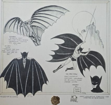 BATMAN DAVINCI SIGNED BOB KANE DUO TONE CONCEPT ART COA WARNER STORES UNCUT | eBay US (Buy It Now)
