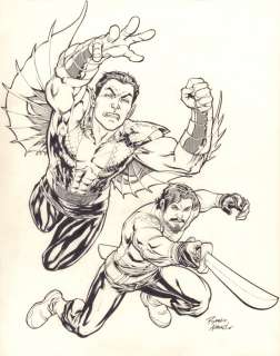 Bob Almond | Namor the Sub-Mariner & Other Commission - Signed | Anthony’s Comic Book Art