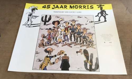 Morris - 1 Offset Print - Lucky Luke - 45 jaar Morris - 1989 | Catawiki