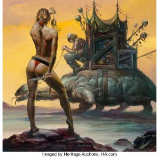 Boris Vallejo (American, b. 1941) Junk Collector, 2004 Oil on board 25-1/2 x 25-1/2 inches (64.8 x 64.8 cm) - | Heritage