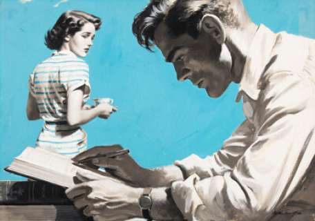 Arthur Saron Sarnoff (American, 1912-2000) If You Go Now, Redbook Magazine interior illustration, August 1951 - | Heritage