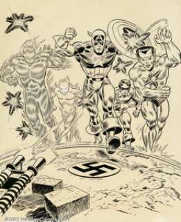 Frank Robbins and John Romita, Sr. - Original Cover Art for Giant-Size Invaders #1(Marvel, 1975). Figuratively - | Heritage