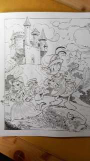 Alessandro Gottardo - 1 Original drawing - Donald Duck - "Le belle Dame di Corte e il fascinoso Cantastorie" - 2023 | Catawiki